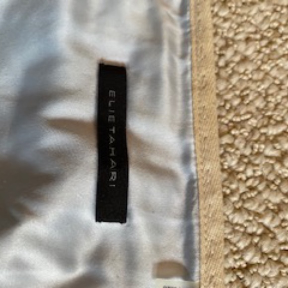 Elie Tahari cotton print skirt with tule fringe. - Picture 4 of 5